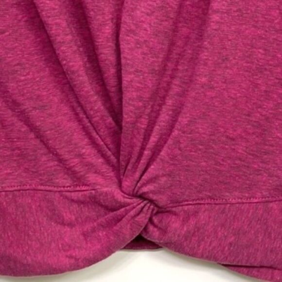 PrAna Pacific Drift Crossover Fuschia Purple Bottom Twist Top T Shirt Womens XS - Picture 7 of 13